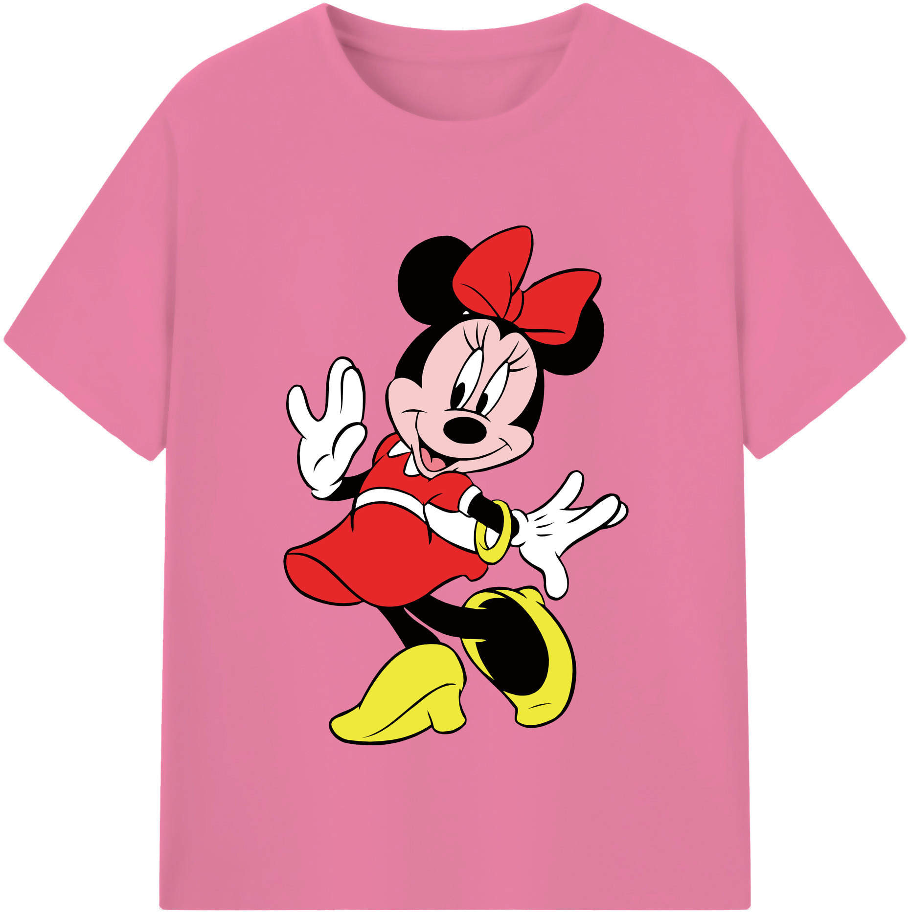 （画像用） ミッキーマウス Mickey Mouse 綿100％半袖Tシャツ（フロントプリント）